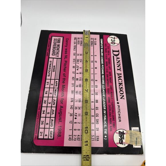 Topps 1989 Duo-Tang Sports Shots MLB Pocket Folder Danny Jackson Reds Baseball - Picture 5 of 6